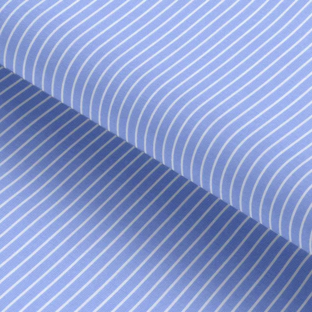 Blue Butcher Stripe Cotton Deluxe Fabric