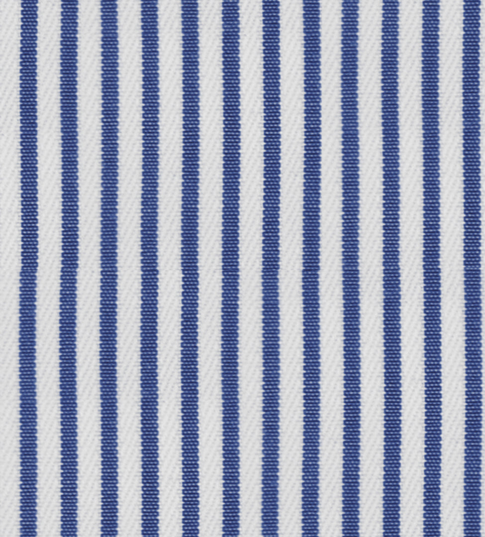 Navy Blue Pencil Stripped Cotton Deluxe Fabric