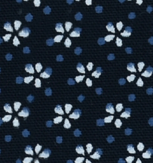 Navy Printed Cotton Seasonal Leisure Fabric