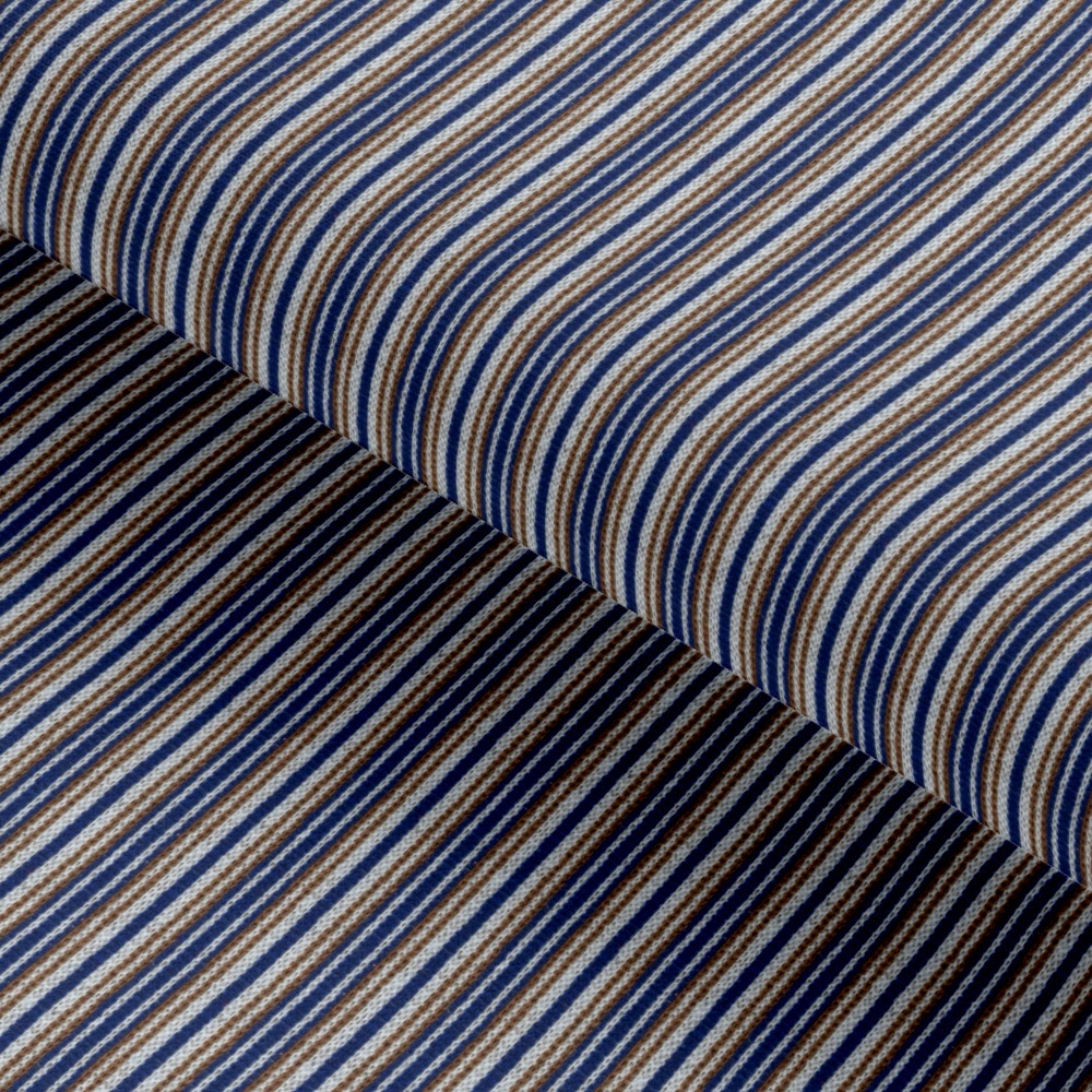 Blue Bar Code Stripped Knitted Fabric