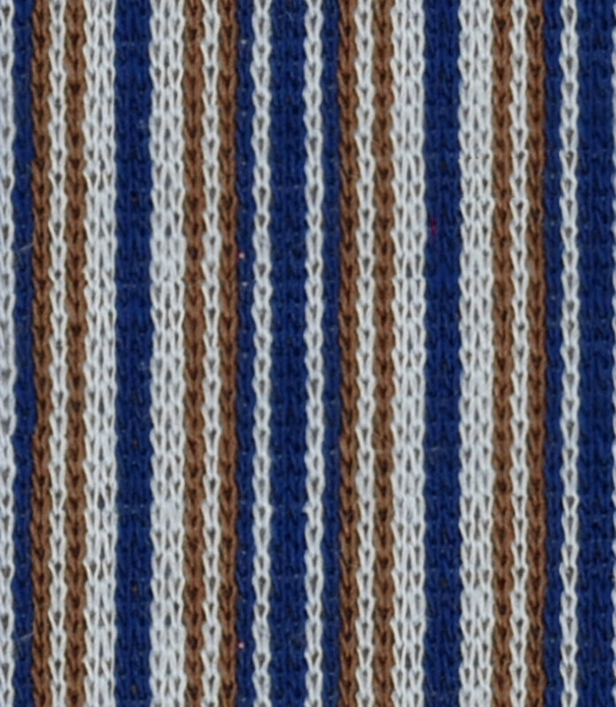 Blue Bar Code Stripped Knitted Fabric