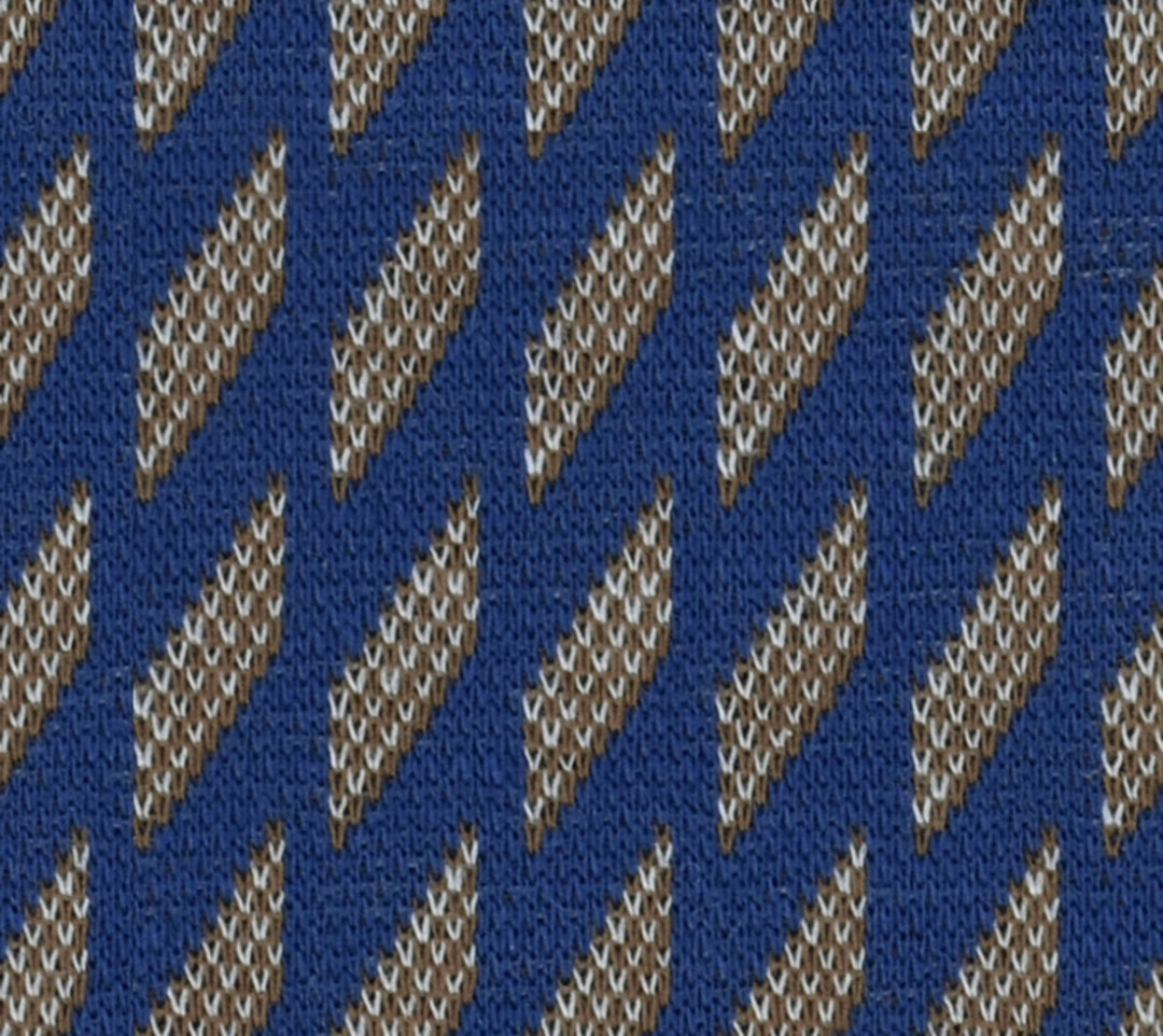 Navy Self Design Knitted Fabric