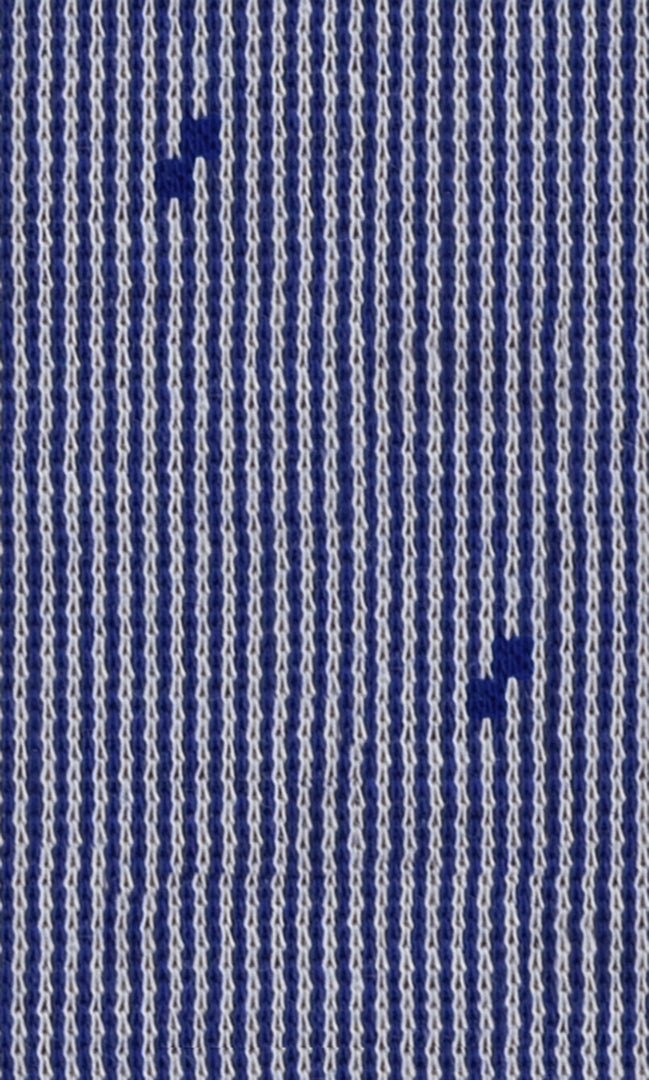 Classic Blue Self Designed Knitted Fabric