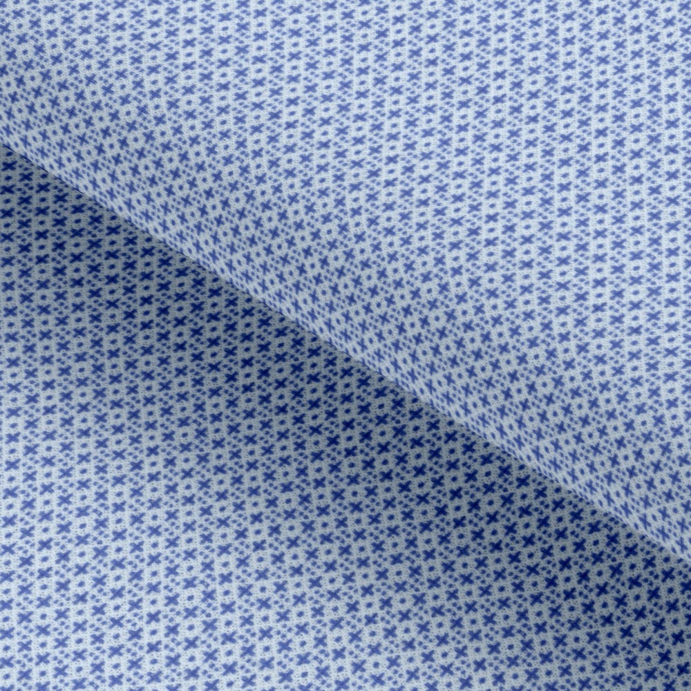 Classic Blue Self Designed Knitted Fabric